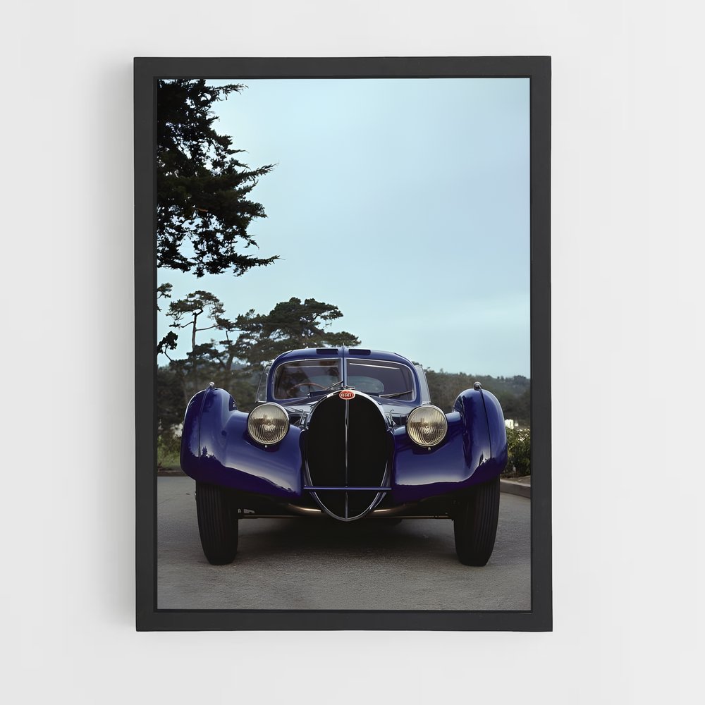 Poster Route Bleue – affiche Bugatti (vue 2)